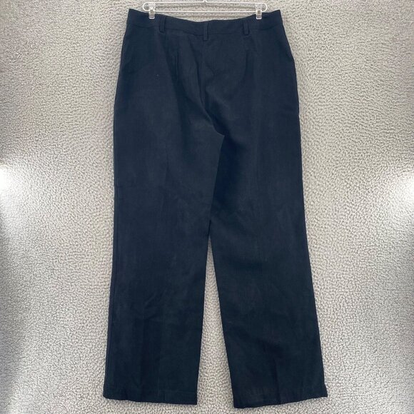 Chicos Pants Womens 2.5 US 14R Black Wide Leg Pockets Brushed Office Career Work - Picture 3 of 12